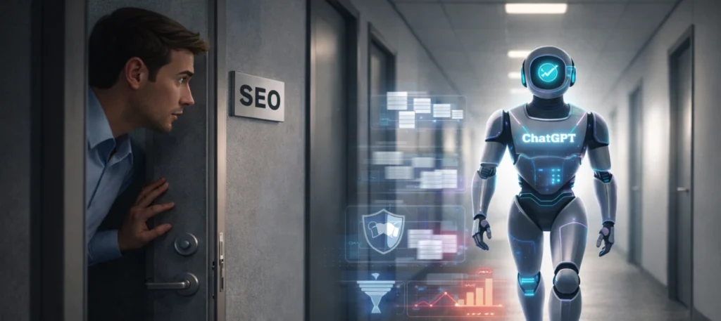 фото як seo фахівець боїться використовувати ШІ інструменти у роботі