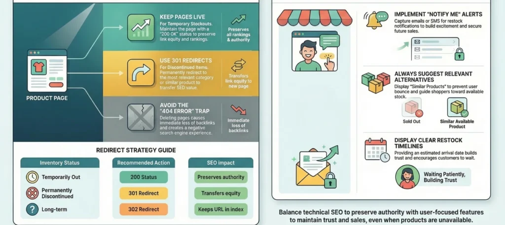 Infographic about the product card Out of stock