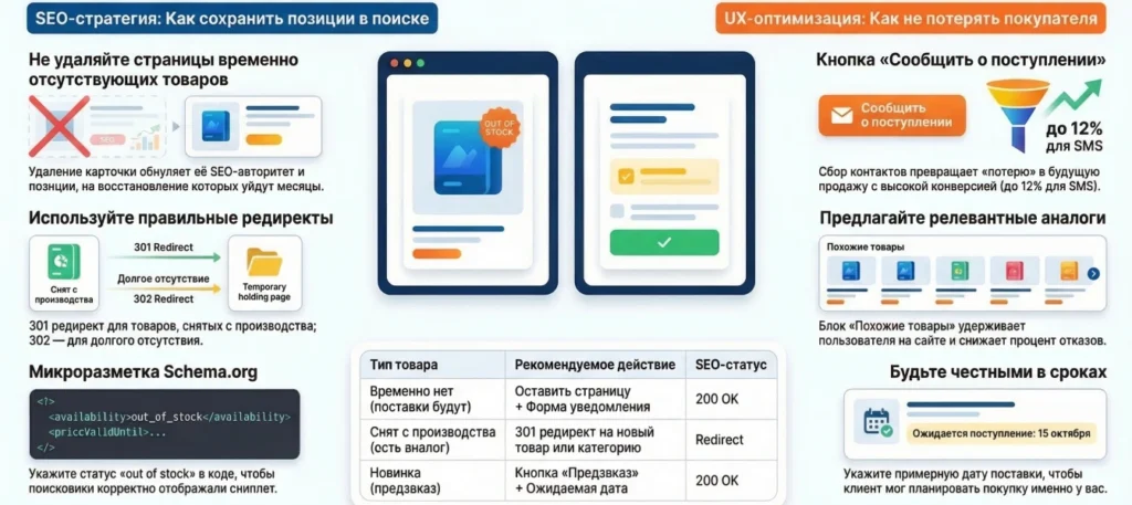 Инфографика по карточке товара Нет в налиции