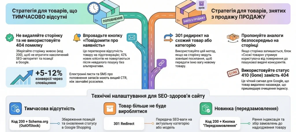 Інфографіка за карткою товару Немає в наявності