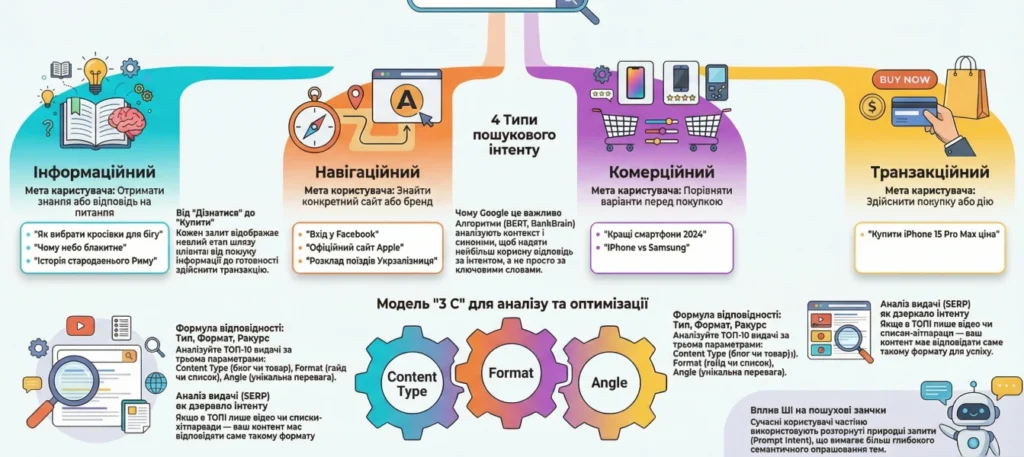 Інфографіка про наміри користувачів при пошуку Google