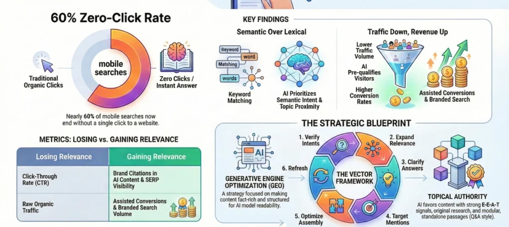 Infographics about zero traffic and how to influence it